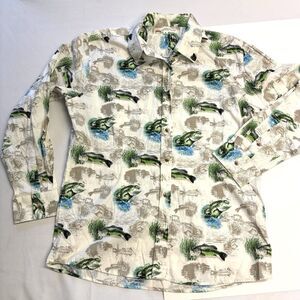Cumberland Outfitters Shirt Fish Theme Button Up Ladies